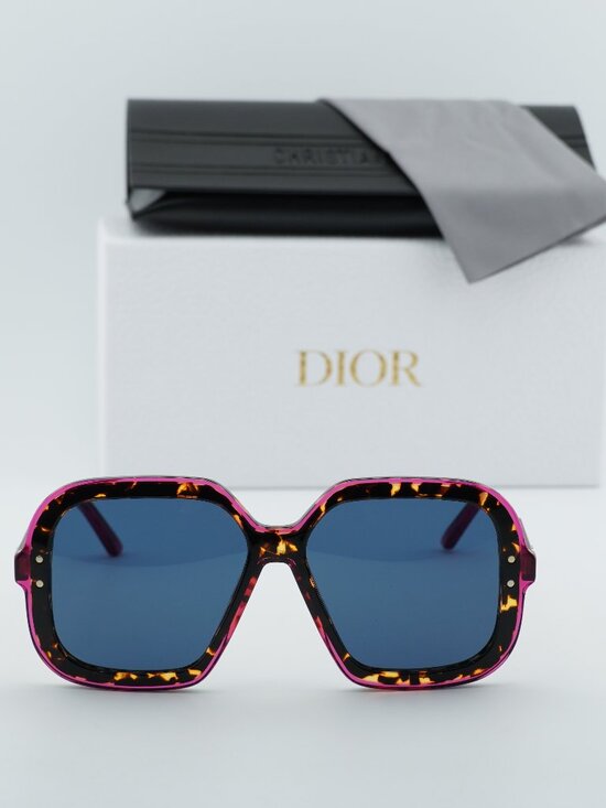 Dior DIORHIGHLIGHT S1I 24B0 Square Sunglasses - Havana / Purple / Blue main image 11